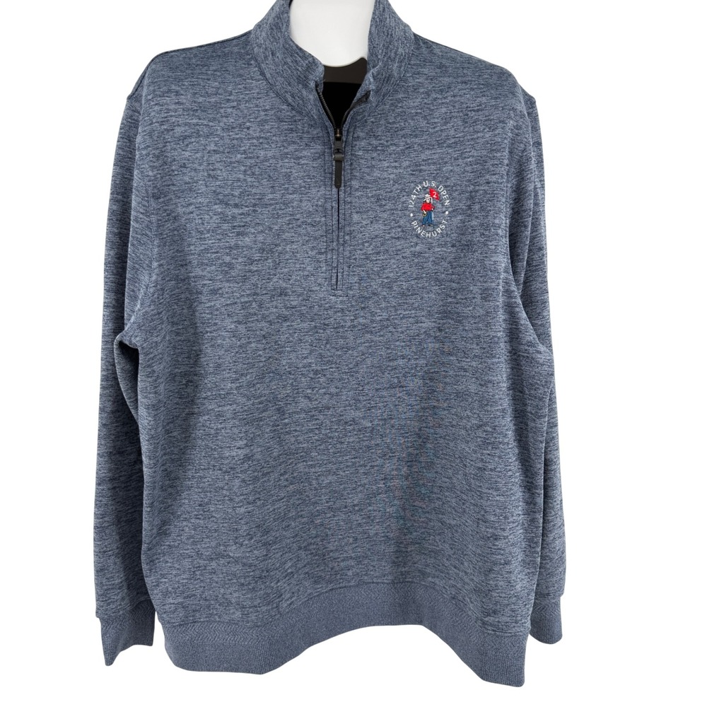 Nike 124th U.S. Open Pinehurst Pullover Mens XL Blue Dri-FIT 1/4 Zip DH0986-451